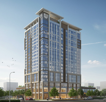 Modern high-rise building